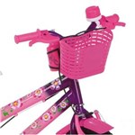 Bicicleta Infantil Aro 20 Flowers com Cadeirinha de Boneca