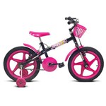 Ficha técnica e caractérísticas do produto Bicicleta Infantil Aro 16 Kids Preto e Pink