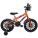 Ficha técnica e caractérísticas do produto Bicicleta Infantil Aro 16 Laranja Kit Preto Promocional