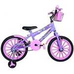 Ficha técnica e caractérísticas do produto Bicicleta Infantil Aro 16 Lilás Kit Rosa Bebê