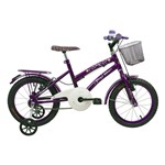 Ficha técnica e caractérísticas do produto Bicicleta Infantil Aro 16 Mega Bike July Com Garupa E Cestinha Violeta