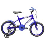 Bicicleta Infantil Aro 16 Mega Bike Junior com Buzina Azul