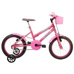 Ficha técnica e caractérísticas do produto Bicicleta Infantil Aro 16 Mega Bike Mini Lady com Buzina e Cestinha Pink