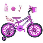 Ficha técnica e caractérísticas do produto Bicicleta Infantil Aro 16 Pink Kit Pink C/Cadeirinha para Boneca