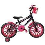 Ficha técnica e caractérísticas do produto Bicicleta Infantil Aro 16 Preta Kit Vermelho Promocional