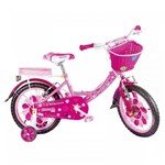Ficha técnica e caractérísticas do produto Bicicleta Infantil Aro 16 Princess Feminina Criança de 4 a 8 Anos - Unitoys
