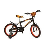 Ficha técnica e caractérísticas do produto Bicicleta Infantil Aro 16 Rharu Tech Preta C/ Laranja