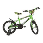 Ficha técnica e caractérísticas do produto Bicicleta Infantil Aro 16 Rharu Tech R10 Verde com Preto