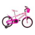 Ficha técnica e caractérísticas do produto Bicicleta Infantil Aro 16 Rharu Tech Rosa