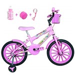 Ficha técnica e caractérísticas do produto Bicicleta Infantil Aro 16 Rosa Bebê Kit Rosa Bebê C/Acessórios