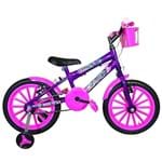 Ficha técnica e caractérísticas do produto Bicicleta Infantil Aro 16 Roxa Kit Pink Promocional