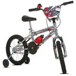 Ficha técnica e caractérísticas do produto Bicicleta Infantil Aro 16 Sport Bike Top Cross Cromada Preta
