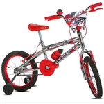 Bicicleta Infantil Aro 16 Sport Bike Top Cross Cromada Vermelha