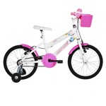 Ficha técnica e caractérísticas do produto Bicicleta Infantil Aro 16 Sweet Girl Branca-mormaii