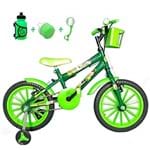 Ficha técnica e caractérísticas do produto Bicicleta Infantil Aro 16 Verde Kit Verde C/Acessórios