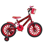 Ficha técnica e caractérísticas do produto Bicicleta Infantil Aro 16 Vermelha Kit Vermelho Promocional
