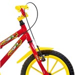 Bicicleta Infantil Colli Aro 16 Mtb Hot 102/19 Vermelha com Rodas de Apoio