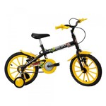 Bicicleta Infantil Track Bikes Dino, Aro 16, Quadro Aço Carbono, Preta Fosca