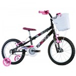 Ficha técnica e caractérísticas do produto Bicicleta Infantil Feminina Track Girl Aro 16 Preto/Pinky - Track Bikes - Track Bikes
