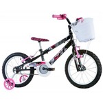 Ficha técnica e caractérísticas do produto Bicicleta Infantil Feminina Track Girl Aro 16 Preto/Pinky - Track Bikes