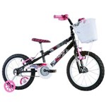 Ficha técnica e caractérísticas do produto Bicicleta Infantil Feminina Track Girl Aro 16 Preto/Pinky Track Bikes
