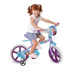 Ficha técnica e caractérísticas do produto Bicicleta Infantil Frozen Aro 14 Bandeirante LILAS - Tam.: UN - Único - Lilas