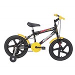 Ficha técnica e caractérísticas do produto Bicicleta Infantil Joy Mormaii Aro 16 Preta e Amarela