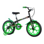 Ficha técnica e caractérísticas do produto Bicicleta Infantil Masculina Dino Aro 16 Preto/Verde - Track Bikes