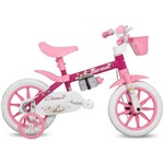 Ficha técnica e caractérísticas do produto Bicicleta Infantil Penélope C18 Mormaii Aro 12 Rosa/Branco