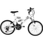 Ficha técnica e caractérísticas do produto Bicicleta Infantil Polimet Full Suspension Aro 20 Kanguru - Branco