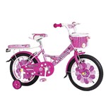 Ficha técnica e caractérísticas do produto Bicicleta Infantil Princess Aro 16 com Garupa Rosa - Unitoys