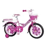 Ficha técnica e caractérísticas do produto Bicicleta Infantil Princess Aro 16 Unitoys com Garupa Rosa