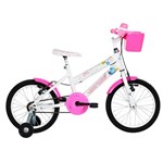 Ficha técnica e caractérísticas do produto Bicicleta Infantil Sweet Girl Aro 16 Alumínio Branco e Rosa Mormaii
