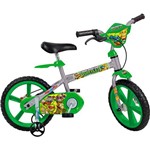 Ficha técnica e caractérísticas do produto Bicicleta Infantil Tartarugas Ninja Aro 14 - Brinquedos Bandeirante