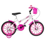 Ficha técnica e caractérísticas do produto Bicicleta Infantil Ultra Bikes Aro 16 com Rodinhas Branca e Rosa
