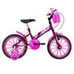 Ficha técnica e caractérísticas do produto Bicicleta Infantil Ultra Bikes Aro 16 Lilás e Rosa com Rodinhas
