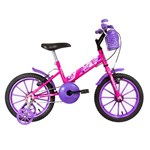 Ficha técnica e caractérísticas do produto Bicicleta Infantil Ultra Bikes Aro 16 Rosa e Lilás com Rodinhas