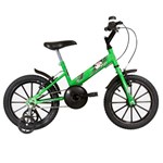 Ficha técnica e caractérísticas do produto Bicicleta Infantil Ultra Bikes Aro 16 Verde Kw e Preta com Rodinhas