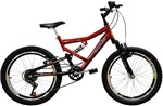 Ficha técnica e caractérísticas do produto Bicicleta Mormaii Aro 20 Full FA240 6V Vermelha - 2011893