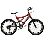 Ficha técnica e caractérísticas do produto Bicicleta Mormaii Aro 20 Full FA240 - Vermelho