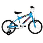 Ficha técnica e caractérísticas do produto Bicicleta Mormaii Aro 16 Top Lip Porche com Capacete - Azul