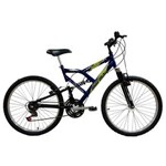 Ficha técnica e caractérísticas do produto Bicicleta Mormaii Aro 24 Fullsion - Azul