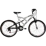 Ficha técnica e caractérísticas do produto Bicicleta Mormaii Aro 26 Full Suspensão Big Rider 24 Marchas Prata
