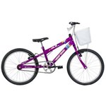 Ficha técnica e caractérísticas do produto Bicicleta Mountain Bike Mormaii Aro 20 Sweet Girl com Cesta - Violeta