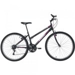 Ficha técnica e caractérísticas do produto Bicicleta MTB Aro 26 Feminina VBrake Preta 18v - Polimet