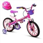 Ficha técnica e caractérísticas do produto Bicicleta Nathor para Menina Top Girls Aro 16 com Capacete Rosa