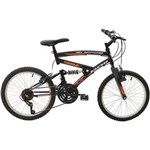 Ficha técnica e caractérísticas do produto Bicicleta Polimet Eagle Full Suspension Aro 20 V-Brake Infantil 18V