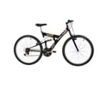 Ficha técnica e caractérísticas do produto Bicicleta Polimet Full Suspension Kanguru Aro 26 Preta