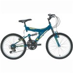 Ficha técnica e caractérísticas do produto Bicicleta Polimet Kanguru Full Suspension Aro 20 V-Brake Infantil 18V