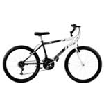 Ficha técnica e caractérísticas do produto Bicicleta Preta Fosca e Branca Aro 24 18 Marchas Pro Tork Ultra
